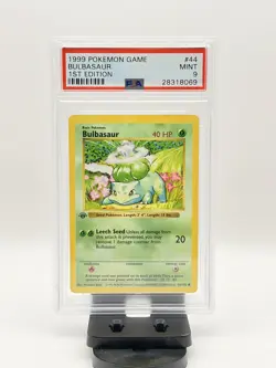 1999 POKEMON BASE SET 1ST EDITION #44 BULBASAUR PSA 9 - Image 1