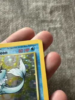Pokemon TCG Vaporeon Jungle Holo Rare Unlimited HP - Image 3