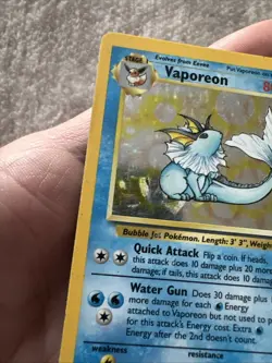 Pokemon TCG Vaporeon Jungle Holo Rare Unlimited HP - Image 4