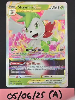 Pokemon TCG Holo Shaymin VSTAR 014/172 Ultra Rare Brilliant Stars Sword & Shield - Image 1