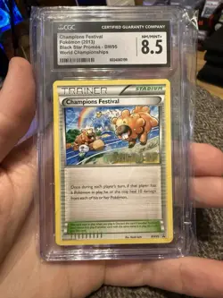 2013 POKEMON BLACK STAR PROMOS, WORLD CHAMPIONSHIPS CHAMPIONS FESTIVAL CGC 8.5 - Image 1