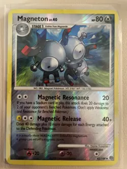 Pokemon Magneton 42/100 Reverse Holo Uncommon Stormfront Lightly Played - Image 1