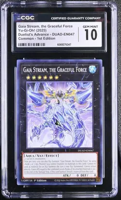 Yu-Gi-Oh! Gaia Stream, the Graceful Force 2025 DUAD-EN047 1st Edition CGC 10 - Image 1