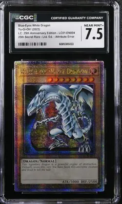 Yu-Gi-Oh! Blue-Eyes White Dragon 2023 LC: 25th Anniv Ed. LC01-EN004 CGC 7.5 - Image 1