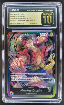 2024 ONE PIECE MONKEY D. LUFFY LEADER PROMO VOL.2 CGC 10 PRISTINE A PT - Image 1