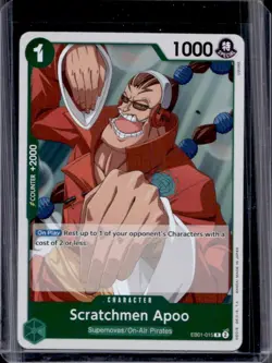 2024 One Piece Memorial Collection Scratchmen Apoo Rare #EB01-015 - Image 1
