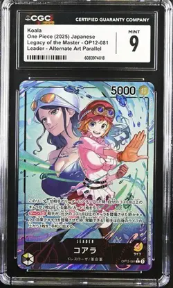 One Piece Koala 2025 JPN Legacy of the Master OP12-081 Alternate Art Par CGC 9 - Image 1