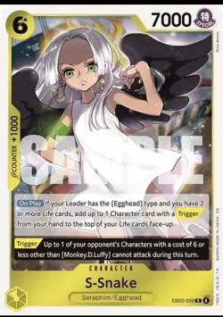 NM-Mint, English One Piece S-Snake - EB03-059 - R - Foil Extra Booster: One Piec - Image 1