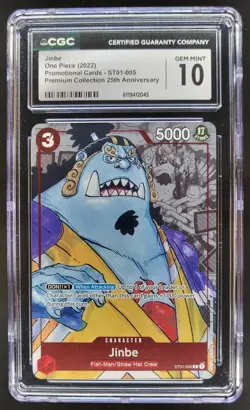 2022 ONE PIECE JINBE 25TH ANNIV PROMO ST01-005 CGC 10 B PT - Image 1