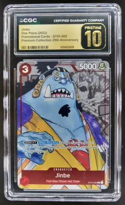 2022 ONE PIECE JINBE 25TH ANNIV PROMO ST01-005 CGC 10 PRISTINE B PT - Image 1