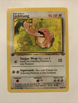 Pokemon Card - Lickitung Jungle 38/64 Uncommon 1st Edition - Image 1