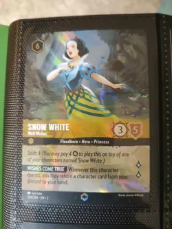 Disney Lorcana Rise of the Floodborn Snow White Well Wisher Foil Card 206/204 - Image 1