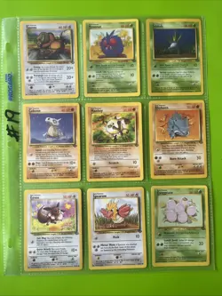 Pokemon Cards Lot of 9 Fossil Regular Common Vintage 2000 unlimited Basic - Image 1
