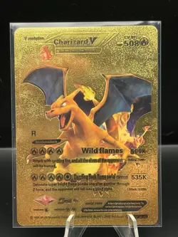 2022 POKEMON CHARIZARD V WILD FLAMES GOLD Art CARD 508HP MP - Image 1