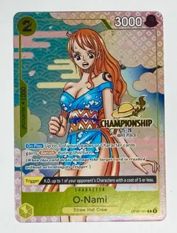25-26 One Piece O-Nami CS Championship Stamp Event Promo Card English OP06-101 - Image 1