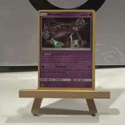 Pokemon - TCG Mewtwo Cracked Ice Holo Trading Card 75/214 Unbroken Bonds (2019) - Image 1