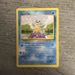 Pokemon Squirtle 63/102 Base Set 40 HP Common Basic Italian Regular Card - Image 1