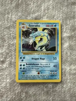 Gyarados 6/102 Base Set Holo Rare 1999 Stage 1 100 HP Pokemon TCG Card - Image 1