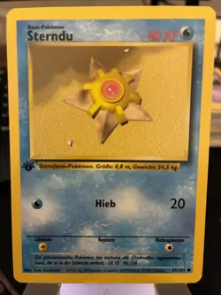 ⭐1st Edition German Staryu 65/102 Base Set Pokemon Card WOTC 1999 NM - Image 1