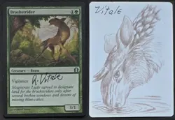 SKETCHED MtG Magic Raoul Vitale _Return to Ravnica _ Artist Proof _ BRUSHSTRIDER - Image 1