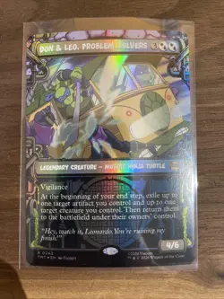 Don & Leo, Problem Solvers (Showcase Foil) Rare MTG Ninja Turtles - Image 1