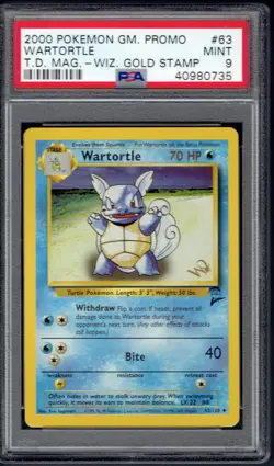 2000 Pokemon Wartortle Wizard Stamp 63/130 PSA 9 (Base Set 2) - Image 1