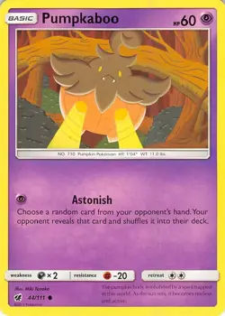 Pumpkaboo Common SM - Crimson Invasion 44/111 NM English Pokemon Card - Image 1