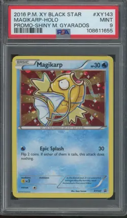 2016 Pokemon XY Black Star Promo Holo #XY143 Magikarp Mint PSA 9 - Image 1