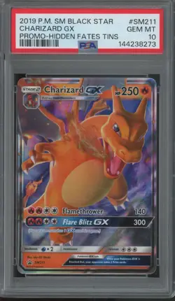 2019 Pokemon Sun & Moon Black Star Promo Charizard GX Gem Mint PSA 10 - Image 1