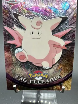 2000 Topps Chrome Pokemon Series 1 #36 Clefable - Image 3