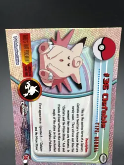 2000 Topps Chrome Pokemon Series 1 #36 Clefable - Image 5
