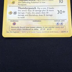 1999 Electabuzz 020/102 Pokemon Base Set Regular MP/LP - Image 3