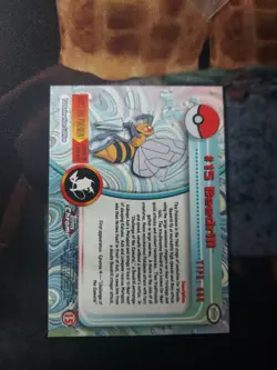 Beedrill 15 topps Chrome Pokemon T.V. Animation Series Holo NM - Image 2