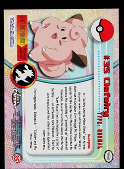 Pokemon Card - Clefairy Topps Chrome TV Animation Edition 35 Foil - Image 2