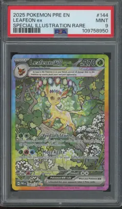 2025 Pokemon PRE EN Special Illustration Rare #144 Leafeon ex Mint PSA 9 - Image 1