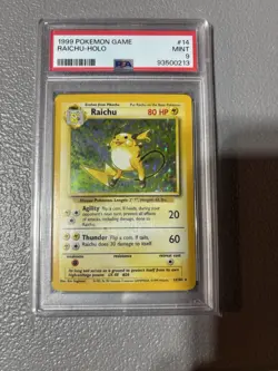 Pokemon TCG Raichu PSA 9 Base Set holo - Image 1