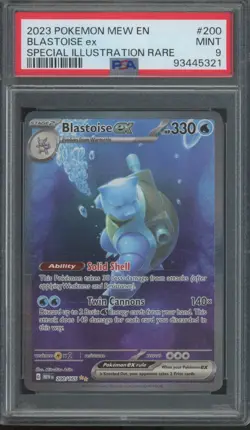 2023 Pokemon MEW EN Special Illustration Rare #200 Blastoise ex Mint PSA 9 - Image 1