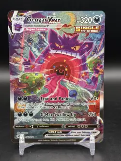 Gengar VMAX Alternate Art Secret Rare 271/264 Fusion Strike Pokemon English LP - Image 1