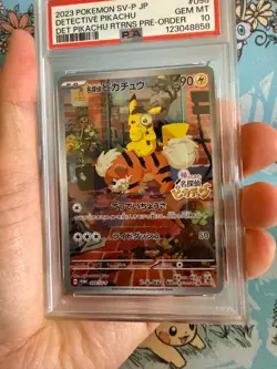 2023 POKEMON JPN SV-P PROMO #098 DETECTIVE PIKACHU PSA 10 - Image 3