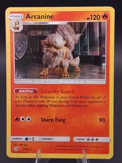 2019 Pokemon Detective Pikachu Arcanine 6/18 Holo Rare NM Movie TCG Art - Image 1