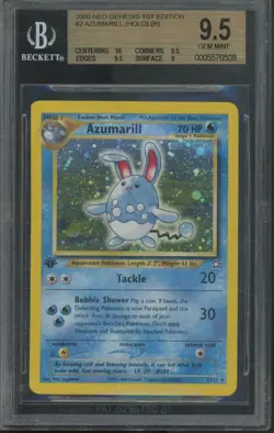 2000 Pokemon Neo Genesis 1st Edition #2 Azumarill Gem Mint BGS 9.5 - Image 1