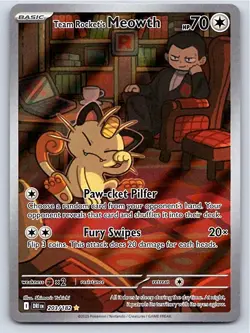 Pokemon Team Rocket's Meowth SV10: Destined Rivals #203/182 [NM] - Image 1
