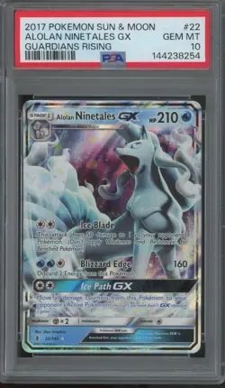 2017 Pokemon Sun & Moon #22 Alolan Ninetales GX Gem Mint PSA 10 - Image 1