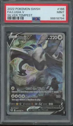 2022 Pokemon SWSH Silver Tempest #186 Lugia V Mint PSA 9 - Image 1