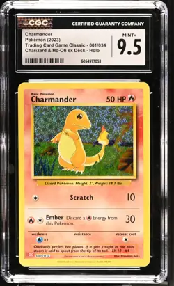 Pokemon 2023 Charmander Charizard & Ho-Oh ex Deck Holo TCG Classic #001 CGC 9.5 - Image 1