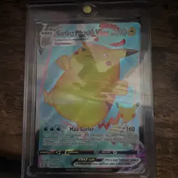 Pokemon Surfing Pikachu VMAX Ultra Rare Holo 009/025 Celebrations 310 HP English - Image 1