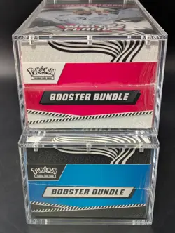 2x Pokemon SV10.5 Black Bolt White Flare Sealed Booster Bundle Display W/Acrylic - Image 5