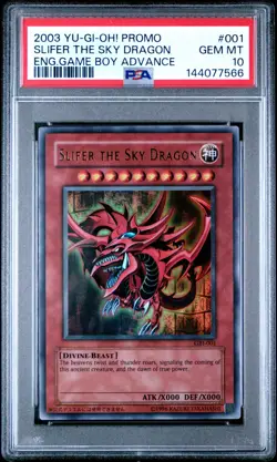 2003 YU-GI-OH! GAME BOY ADVANCE ULTRA RARE SLIFER THE SKY DRAGON GBI-001 PSA 10 - Image 1