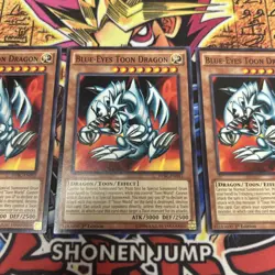 Yugioh - Blue-Eyes Toon Dragon DPBC-EN043 1st Edition VLP/NM X3 - PLAYSET - SDP - Image 3