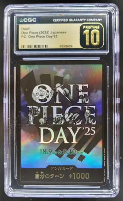 2025 ONE PIECE JAPANESE DON!! ONE PIECE DAY '25 CGC 10 PRISTINE A PT - Image 1